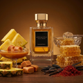 African Gold de Callisto Paris dans un décor doré avec ananas, caramel, miel et vanille